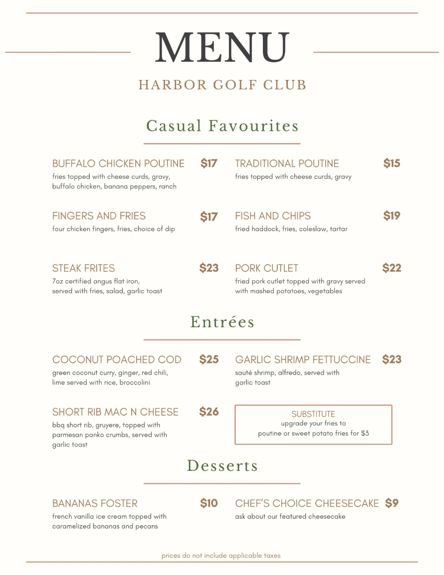 Spring Menu 2